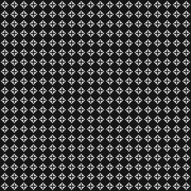 Siyah ve beyaz şekillerin geometrik dikişsiz deseni, vektör illüstrasyonu