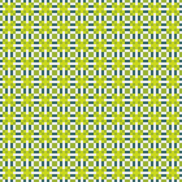 Patrón Sin Costuras Con Cuadrados Verdes Amarillos — Archivo Imágenes Vectoriales