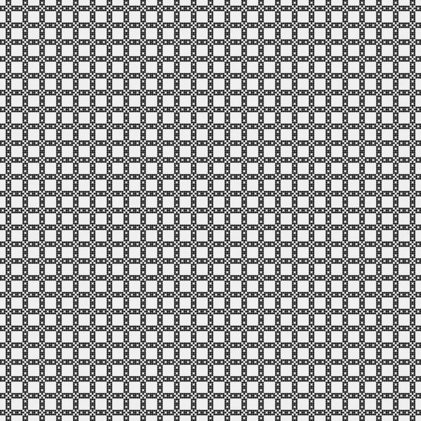 Siyah Beyaz Geometrik Şekillerin Kusursuz Deseni Üretken Hesaplama Sanatı Vektör — Stok Vektör