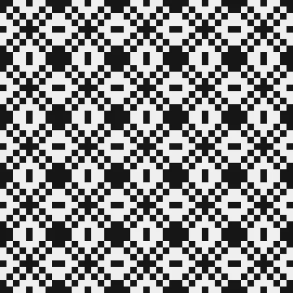 Geometric Seamless Pattern Black White Shapes Vector Illustration — Stock Vector