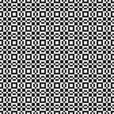 Siyah ve beyaz geometrik şekillerin kusursuz deseni. vektör illüstrasyonu