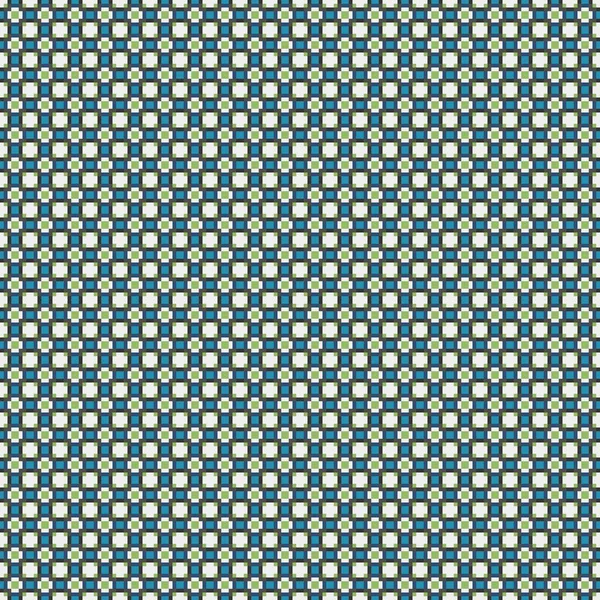 青い背景に緑と白の点が入ったシームレスなパターン — ストックベクタ