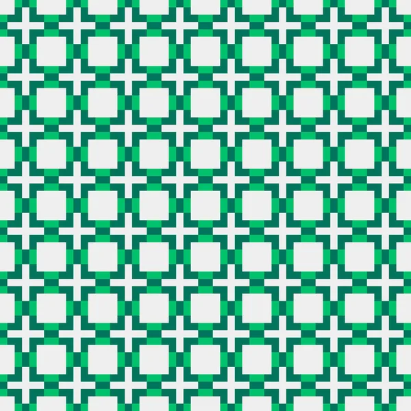 Naadloos Patroon Met Groen Blauw Geometrisch Ornament Vectorillustratie — Stockvector