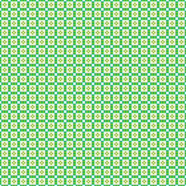 Seamless Pattern Green White Dots — Stock Vector