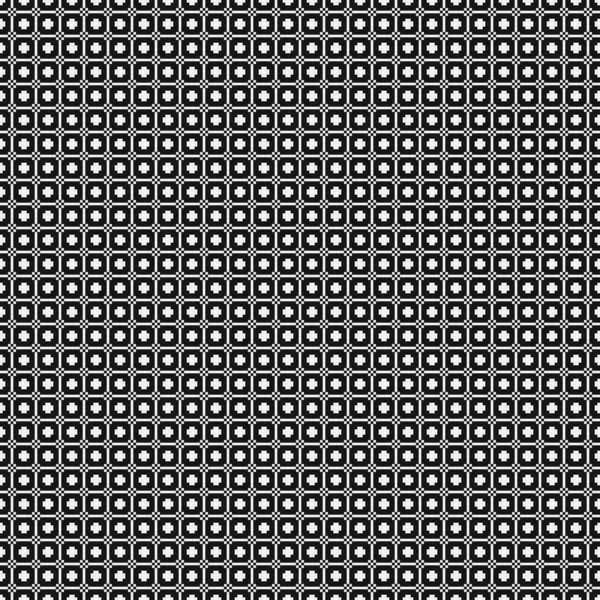 Fekete Fehér Kereszt Minta Pontokkal Generatív Művészeti Illusztráció — Stock Vector