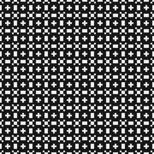 ドット絵で黒と白のクロスパターン Generative Art Illigure — ストックベクタ