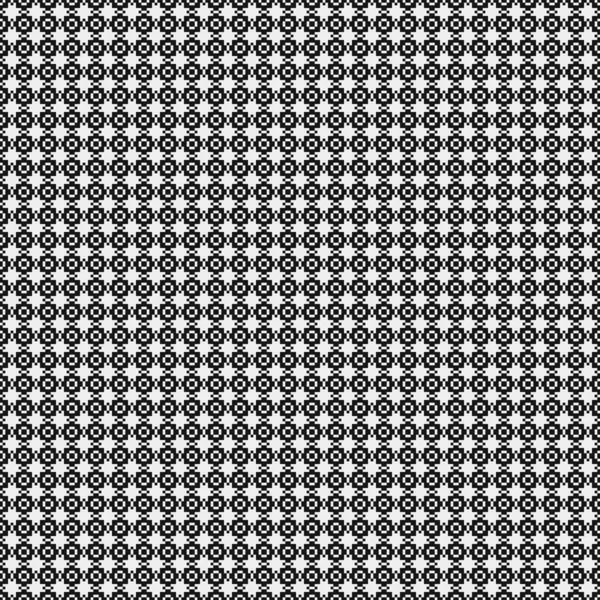 Schwarz Weißes Kreuzmuster Mit Punkten Zur Generativen Illustration Der Kunst — Stockvektor