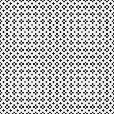 Noktalı siyah ve beyaz haç desenleri üretici sanat çizimleri