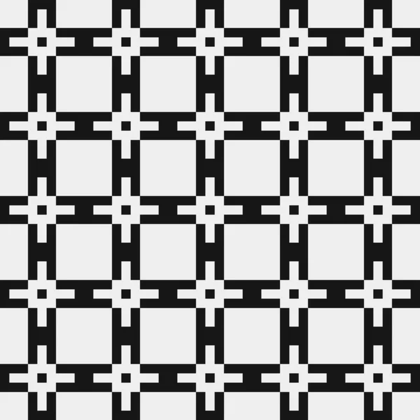 Vector Illustration Black White Cross Pattern Background — Stock Vector