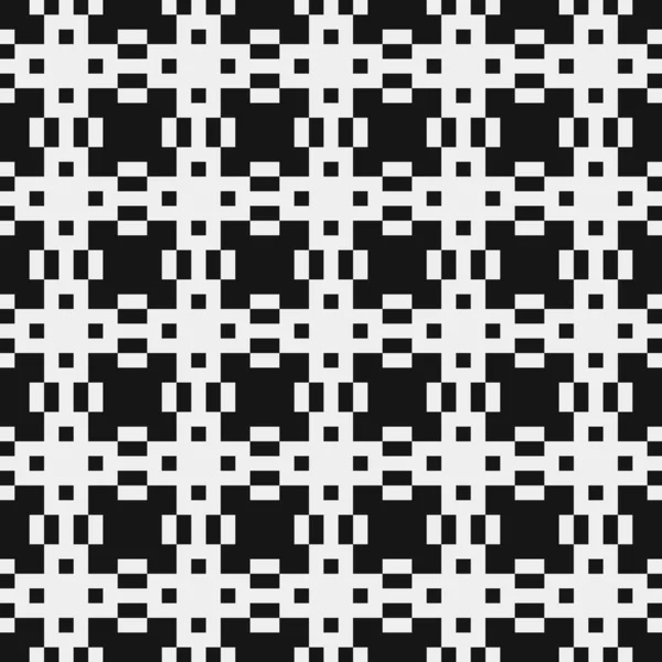 Seamless Pattern Black White Geometric Shapes Vector Illustration — Stock Vector