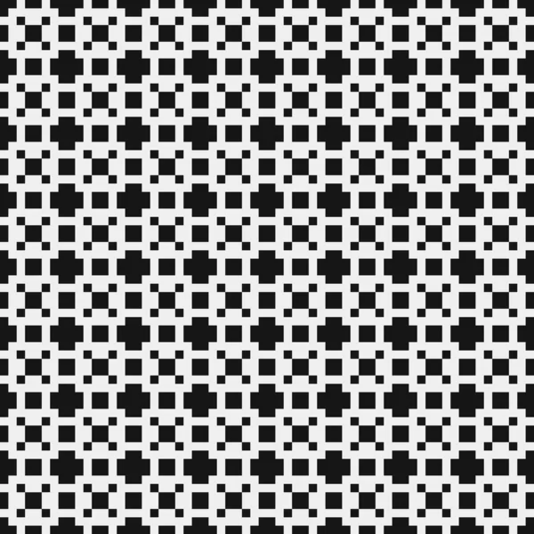 Seamless Pattern Black White Geometric Shapes Generative Computational Art Vector — Stock Vector