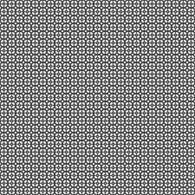 Siyah ve beyaz geometrik şekillerin kusursuz deseni. Üretken hesaplama sanatı vektör çizimi