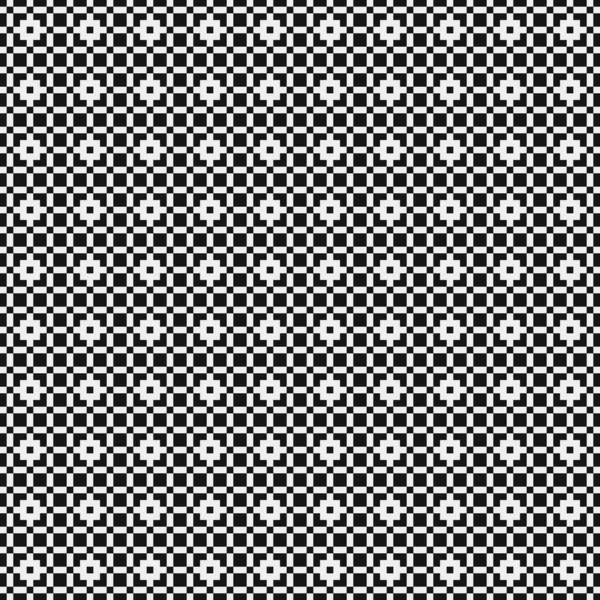 Geometric Seamless Pattern Black White Shapes Vector Illustration — Stock Vector