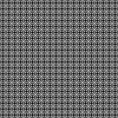 Siyah ve beyaz şekillerin geometrik dikişsiz deseni, vektör illüstrasyonu