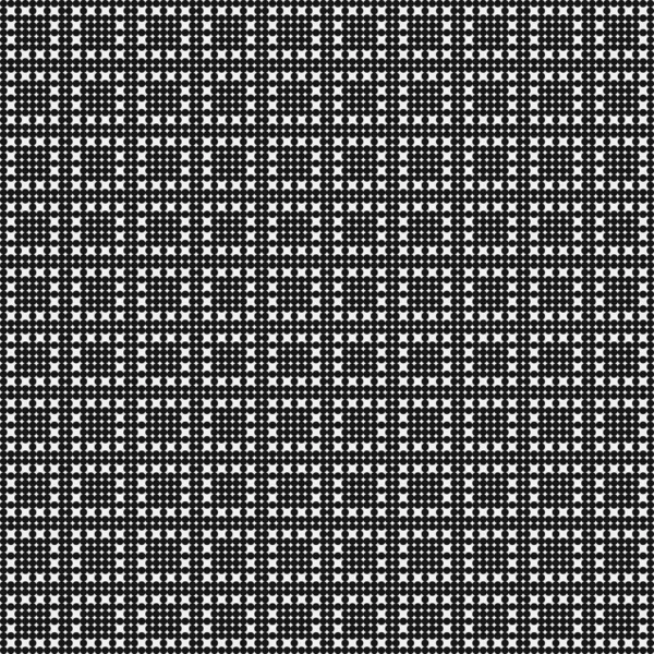 Seamless Pattern Black White Geometric Shapes Generative Computational Art Vector — Stock Vector