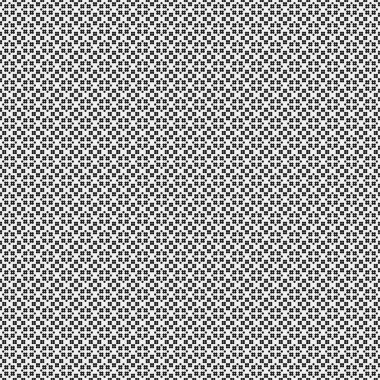 Siyah ve beyaz geometrik şekillerin kusursuz deseni. Üretken hesaplama sanatı vektör çizimi