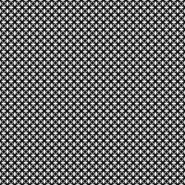 Geometric Seamless Pattern Black White Shapes Vector Illustration — Stock Vector