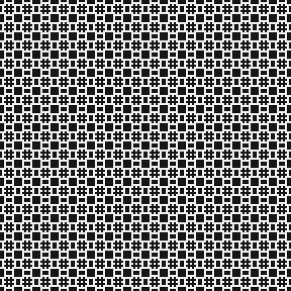 Seamless Pattern Black White Geometric Shapes Generative Computational Art Vector — Stock Vector