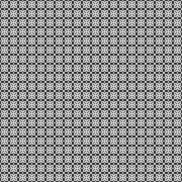黒と白の形状の幾何学的なシームレスなパターン ベクトルイラスト — ストックベクタ