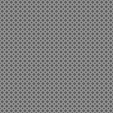 Siyah ve beyaz geometrik şekillerin kusursuz deseni. Üretken hesaplama sanatı vektör çizimi