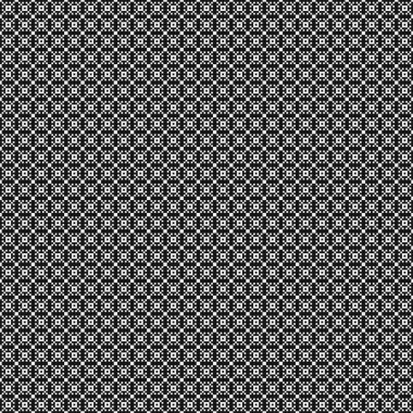 Siyah ve beyaz şekillerin geometrik dikişsiz deseni, vektör illüstrasyonu