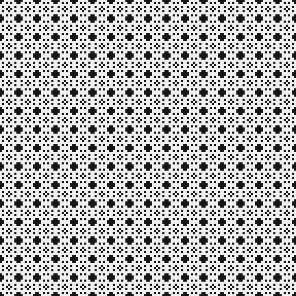 Geometric Seamless Pattern Black White Shapes Vector Illustration — Stock Vector