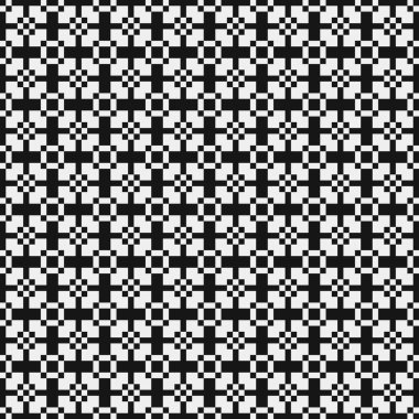 Siyah ve beyaz çizgileri olan kusursuz desen, vektör illüstrasyonu