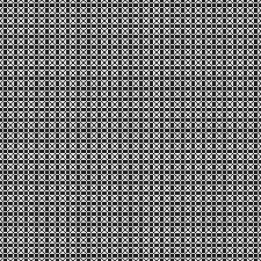 Siyah ve beyaz şekillerin geometrik dikişsiz deseni, vektör illüstrasyonu