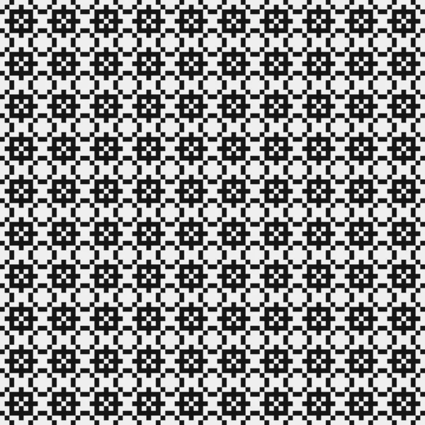 Seamless Pattern Black White Geometric Shapes Vector Illustration — Stock Vector