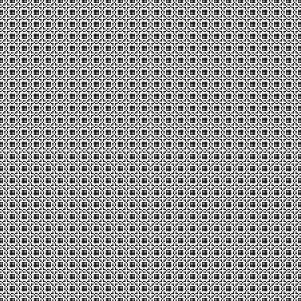 黑白几何形状的无缝图案 生成计算艺术矢量说明 — 图库矢量图片