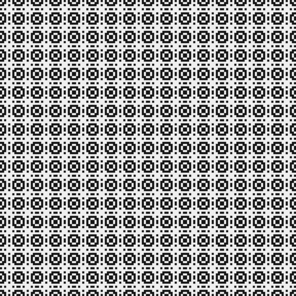 Geometric seamless pattern of black and white shapes, vector illustration