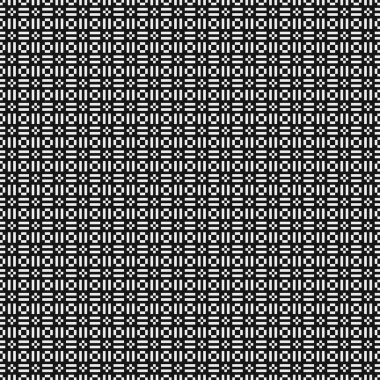 Haçlar ve Noktalar vektör illüstrasyonlu soyut Desen 