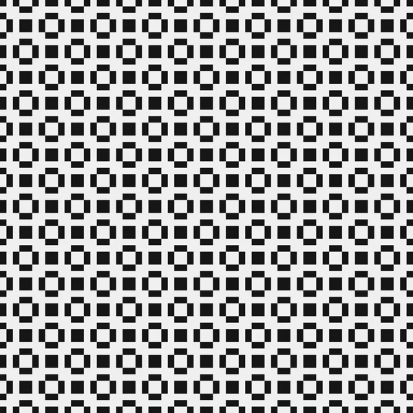 Seamless Pattern Black White Geometric Shapes Generative Computational Art Vector — Stock Vector