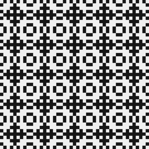 Seamless Pattern Black White Geometric Shapes Vector Illustration — Stock Vector