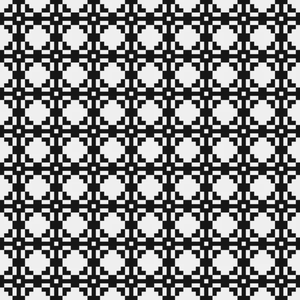 Geometric Seamless Pattern Black White Shapes Vector Illustration — Stock Vector