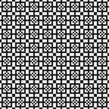 Siyah ve beyaz çizgileri olan kusursuz desen, vektör illüstrasyonu