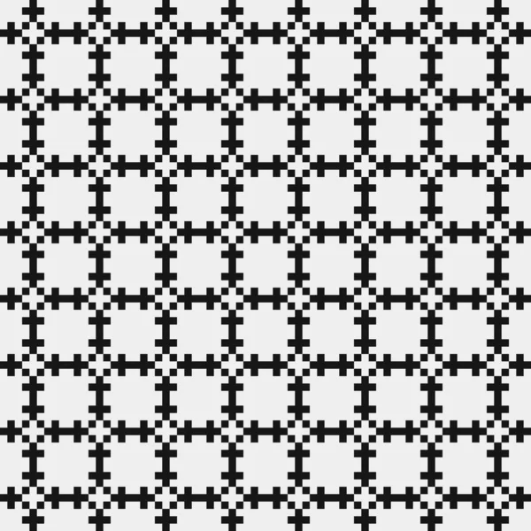 Motif Sans Couture Formes Géométriques Noires Blanches Illustration Vectorielle — Image vectorielle