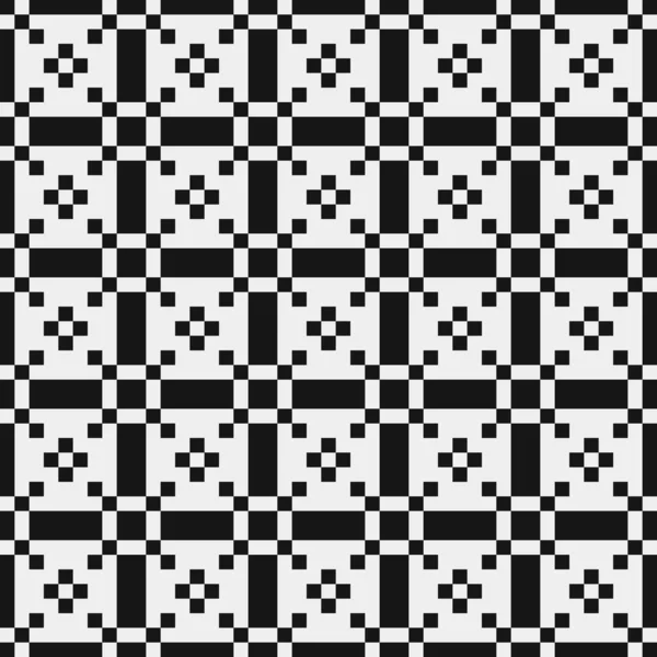 Geometrisk Sømløse Mønster Sorte Hvide Former Vektor Illustration – Stock-vektor