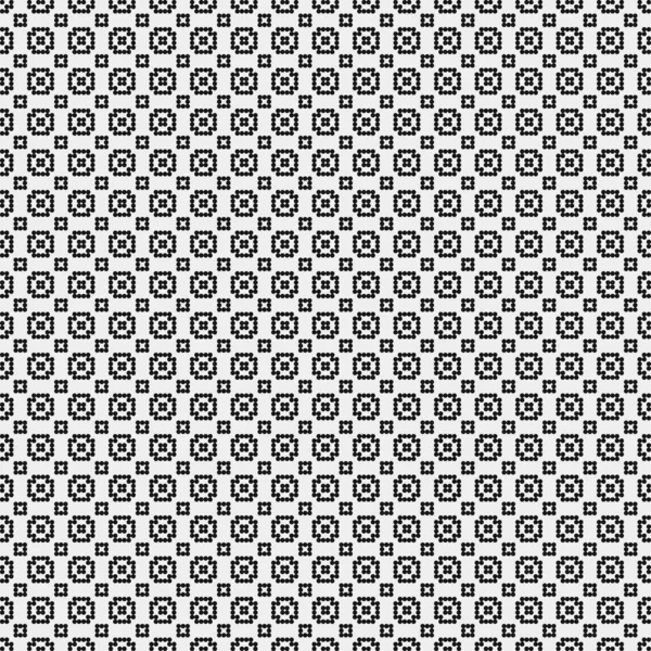 Seamless Pattern Black White Geometric Shapes Generative Computational Art Vector — Stock Vector