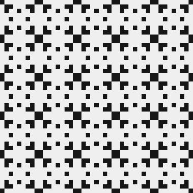 Siyah ve beyaz geometrik şekillerin kusursuz deseni. vektör illüstrasyonu