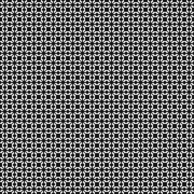 Siyah ve beyaz şekillerin geometrik dikişsiz deseni, vektör illüstrasyonu