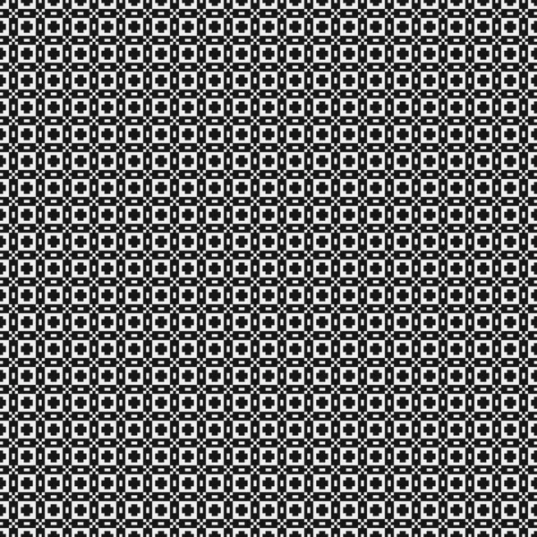 Geometrische Naadloze Patroon Van Zwart Wit Vormen Vector Illustratie — Stockvector