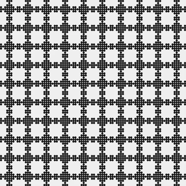 Seamless Pattern Black White Geometric Shapes Generative Computational Art Vector — Stock Vector