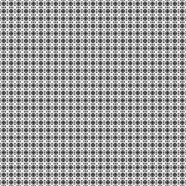 Siyah ve beyaz şekillerin geometrik dikişsiz deseni, vektör illüstrasyonu