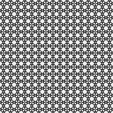 Siyah ve beyaz geometrik şekillerin kusursuz deseni. vektör illüstrasyonu