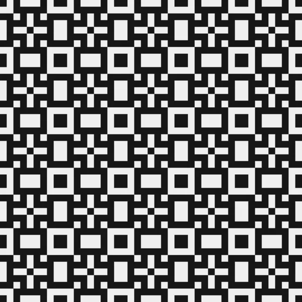 Геометрический Бесшовный Рисунок Черно Белых Фигур Векторная Иллюстрация — стоковый вектор