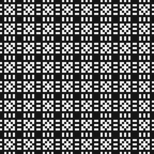Naadloos Patroon Van Zwart Wit Geometrische Vormen Vectorillustratie — Stockvector