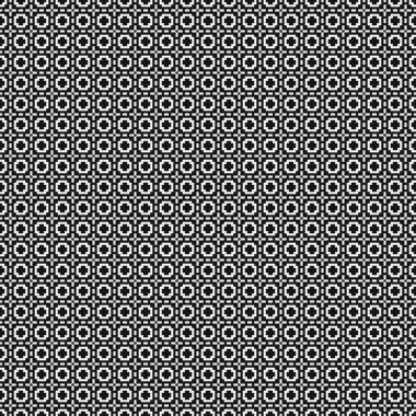 Siyah ve beyaz geometrik şekillerin kusursuz deseni. vektör illüstrasyonu