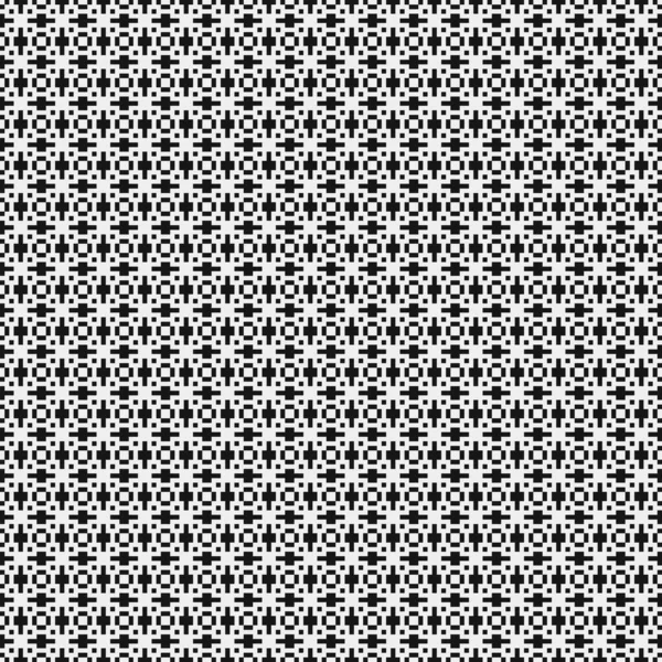 Seamless Pattern Black White Geometric Shapes Vector Illustration — Stock Vector