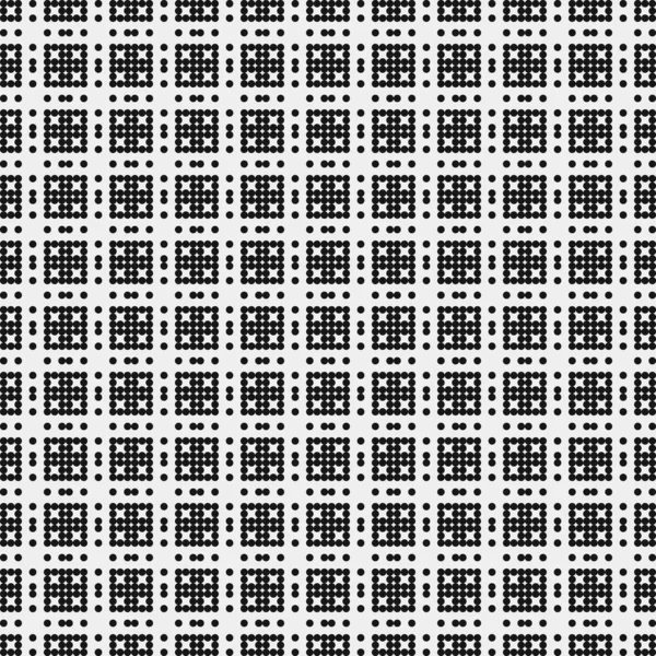 Naadloos Patroon Van Zwart Wit Geometrische Vormen Generatieve Computer Kunst — Stockvector